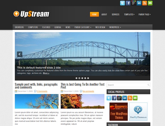 UpStream 35 Free and Professional looking WordPress Themes