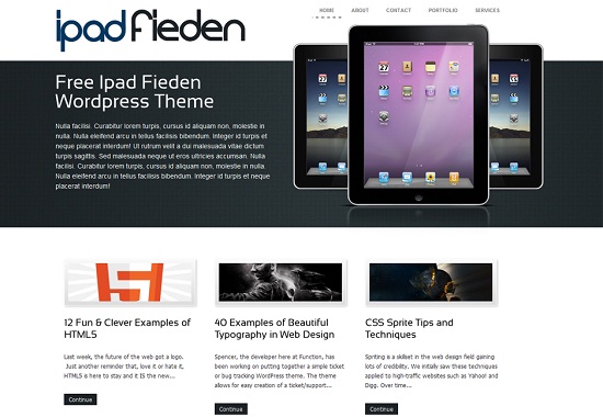 iPadFieden 35 Free and Professional looking WordPress Themes