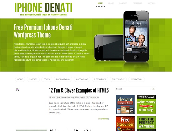 iPhoneDenati 35 Free and Professional looking WordPress Themes