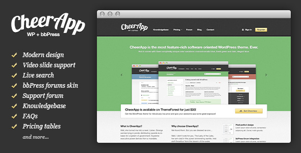 cheer app 35 Impressive Wordpress Themes of April 2012