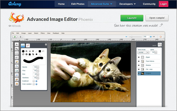 Online photo editing tool