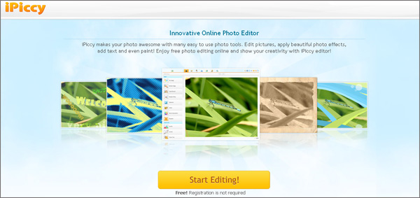 Online photo editing tool