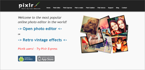 Online photo editing tool