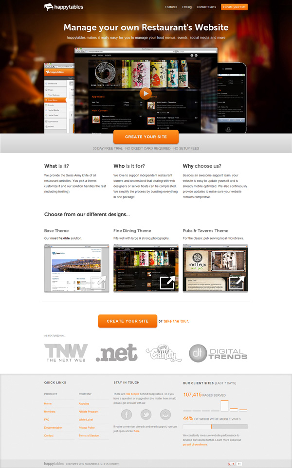 happy tables 30+ Fresh and Popular Web Application Websites
