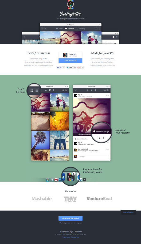 instagrille 30+ Fresh and Popular Web Application Websites