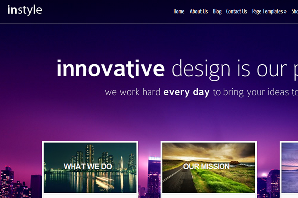 Elegant Themes instyle layout design