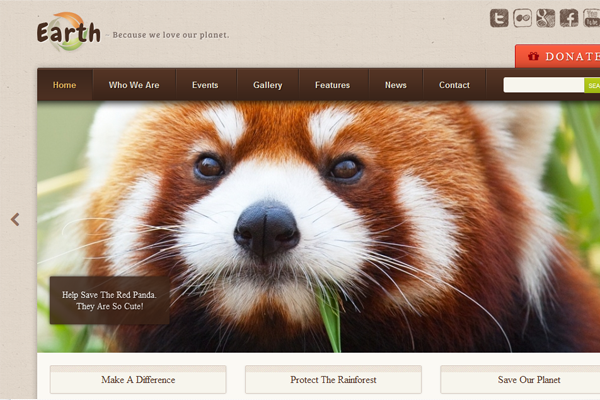 ThemeForest eco earth friendly WordPress template