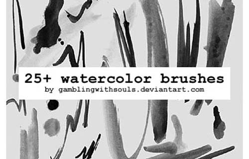 ink and watercolor photoshop brushes