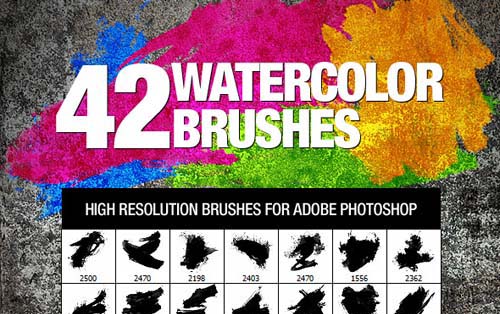 ink and watercolor photoshop brushes