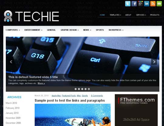 free wordpress themes 2012