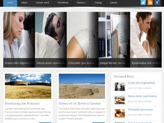 free wordpress themes 2012