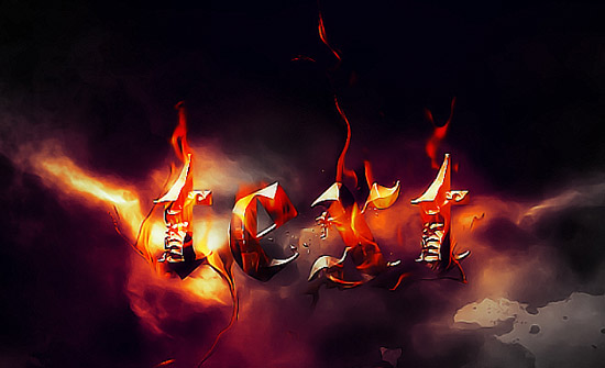 Create a Burning Metal Text with Melting Effect in Photoshop