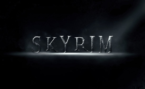 Create an Ancient Stone Text Effect Inspired by The Elder Scrolls V: SKYRIM Game in Photoshop