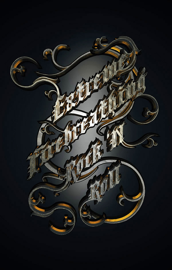 Create a Metallic Type Treatment in Photoshop and Cinema 4D