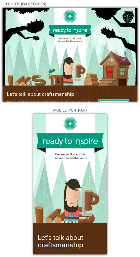 Responsive web design example: Inspire Conference