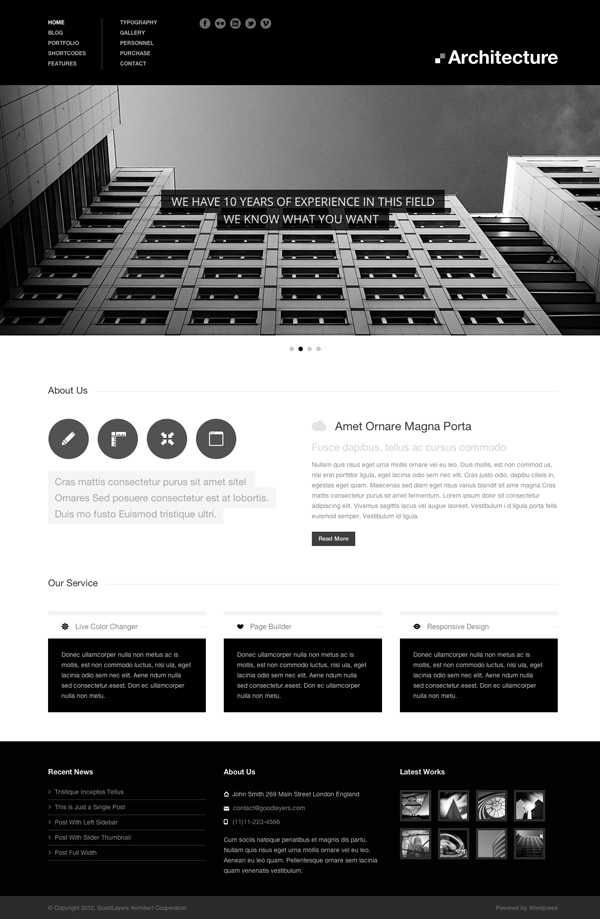 architecture 25 Excellent Premium WordPress Themes of December 2012