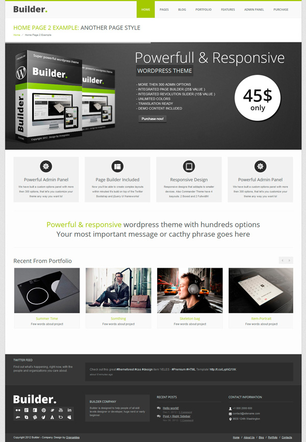 builder 25 Excellent Premium WordPress Themes of December 2012