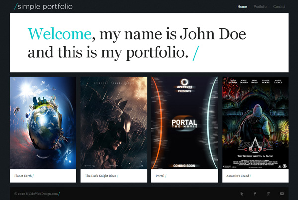 simple portfolio 25 Excellent Premium WordPress Themes of December 2012