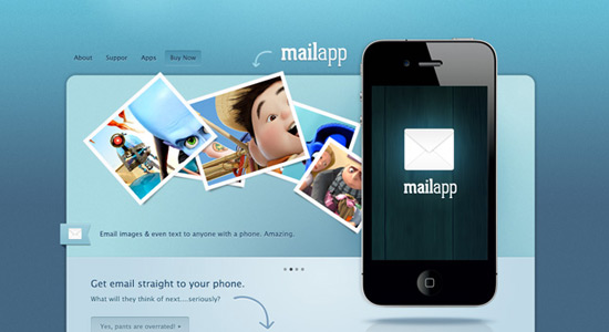 iPhone App Sales Web design