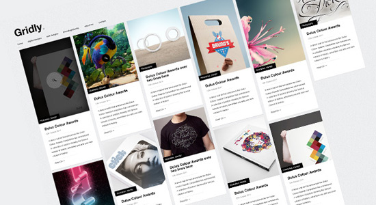 Gridly - Free PSD Blog Website