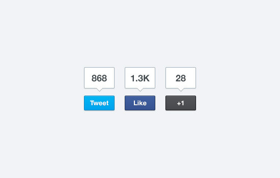 Social Media Sharing Buttons (PSD)