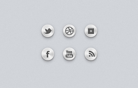 Social Media UI Buttons 