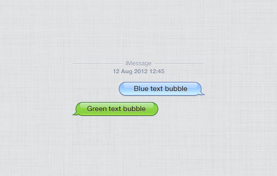 Apple iPhone Chat Bubbles (PSD)