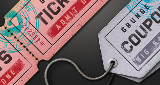  Ticket Coupon Sale Tag Psd 