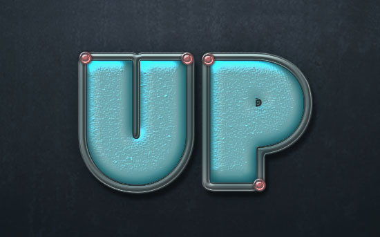 Turquoise Metallic Text Effect