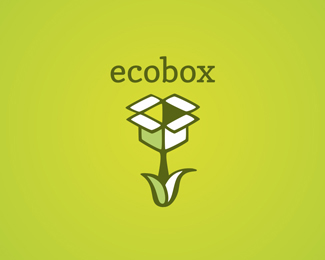 eco box1 36 Green Logo Designs for Your Inspiration