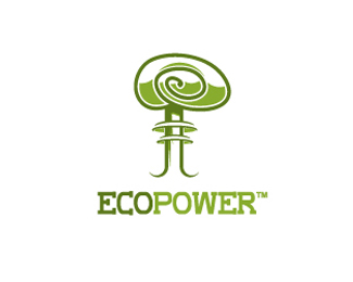 eco power1 36 Green Logo Designs for Your Inspiration