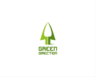 green direction 36 Green Logo Designs for Your Inspiration