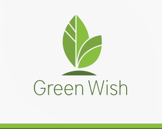 green wish 36 Green Logo Designs for Your Inspiration