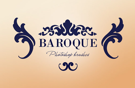 Baroque ornaments Photoshop brushes