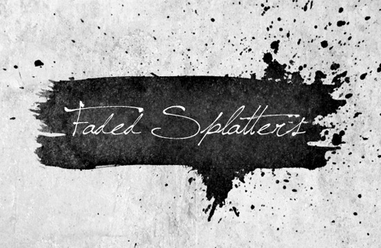 Free Faded Splatters Brush Set