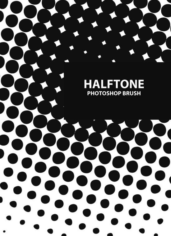 Free Halftone Photoshop Brush Set