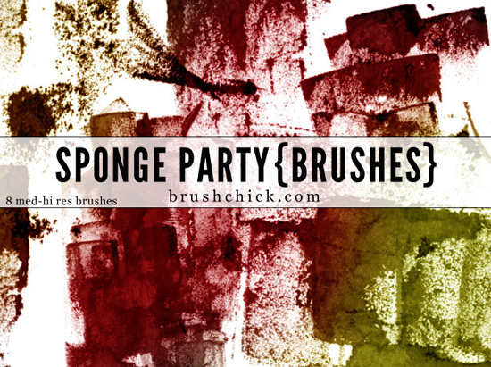 Sponge Party Brush Pack