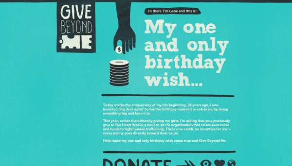 11 give beyond me 30 Inspiring Non Profit Website Designs