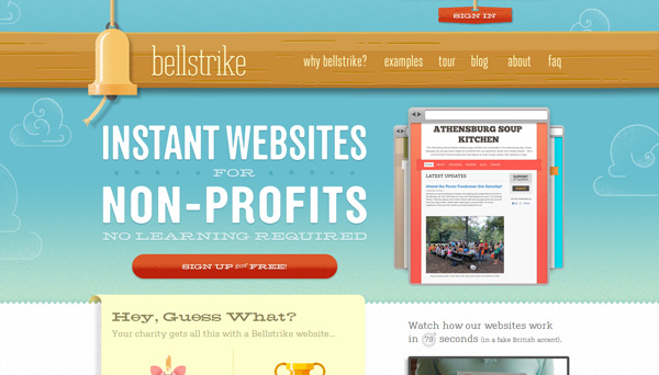 15 bell strike non profit websites 30 Inspiring Non Profit Website Designs