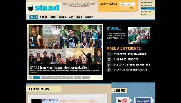 6 stand project for students 30 Inspiring Non Profit Website Designs