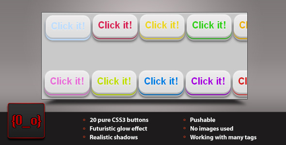 css3 push buttons