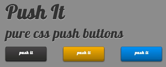 css3 push buttons