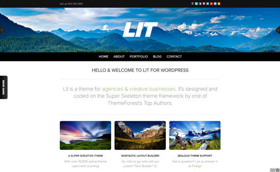 Lit: Minimal, Responsive, Creative