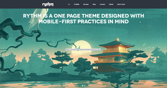 Rythm - One Page Responsive WordPress Theme