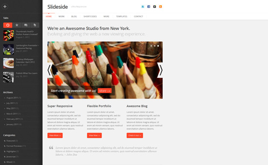 Slideside - Responsive Multi-Purpose Theme