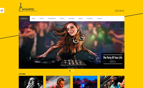 Acoustic - Premium Music WordPress Theme