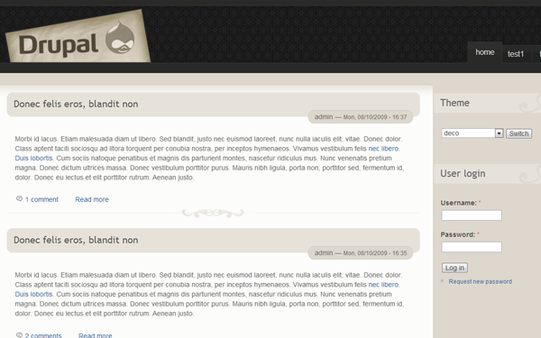 Deco free theme for drupal 7 cms