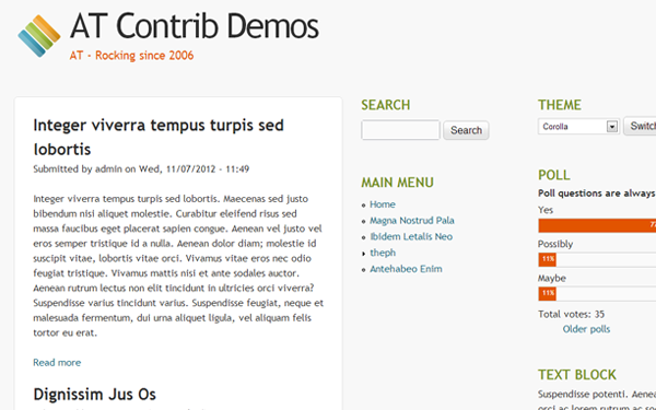 freebie drupal 7 theme download template preview