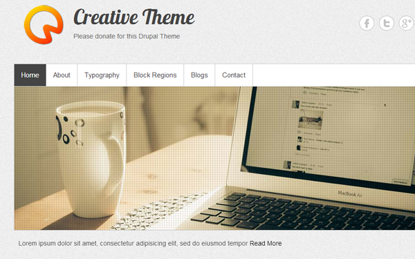 awesome creative drupal theme freebie demo preview