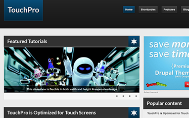 touchpro website drupal freebie theme preview